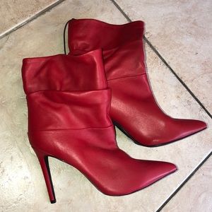 Steve Madden Red Leather Boots